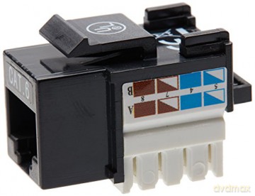 Moduł Keystone Cat6 UTP RJ45 zaciskany czarny