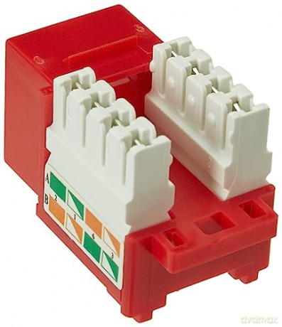 Moduł Keystone Cat6 UTP RJ45 zaciskany czerwony