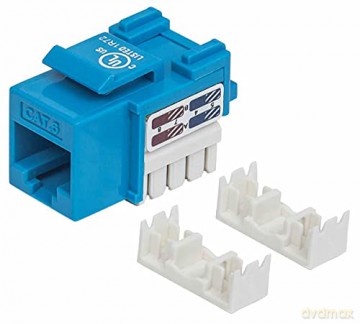 Moduł Keystone Cat6 UTP RJ45 zaciskany niebieski