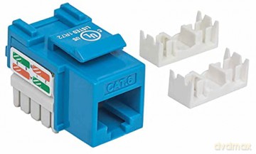 Moduł Keystone Cat6 UTP RJ45 zaciskany niebieski