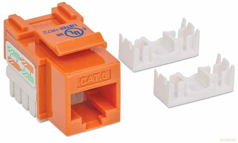 Moduł Keystone Cat6 UTP RJ45 zaciskany pomarańczowy