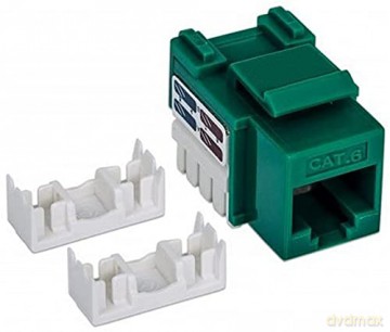 Moduł Keystone Cat6 UTP RJ45 zaciskany zielony