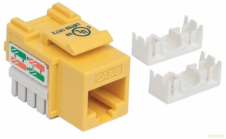 Moduł Keystone Cat6 UTP RJ45 zaciskany żółty