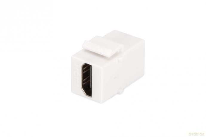 Moduł Keystone HDMI, łącznik do gniazd i pustych paneli, żeński/żeński, Biały