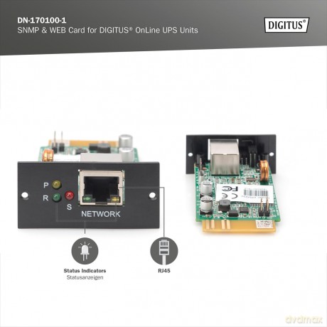 Moduł/karta SNMP i WEB do zasilaczy awaryjnych UPS z serii DN-17009x oraz DN-17010x