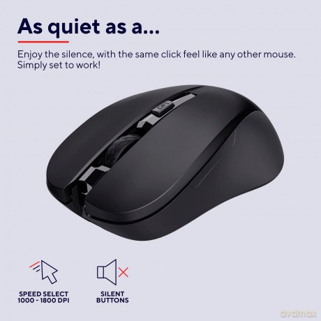 Mydo Silent Click bezprzewodowa mysz czarna