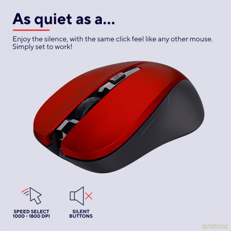 Mydo Silent Click bezprzewodowa mysz czerwona