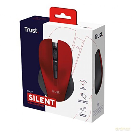 Mydo Silent Click bezprzewodowa mysz czerwona