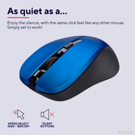 Mydo Silent Click bezprzewodowa mysz niebieska