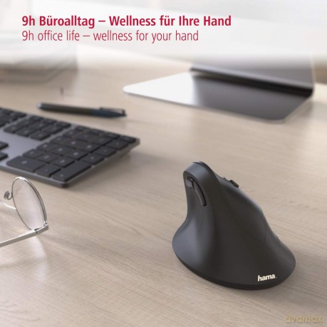Mysz bezprzewodowa ergonomiczna EMW-500 Czarna