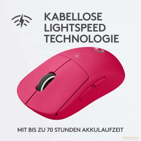 Mysz bezprzewodowa G Pro X Superlight Magenta 910-005956