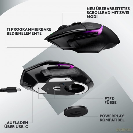 Mysz bezprzewodowa G502 X Plus 910-006162, czarna