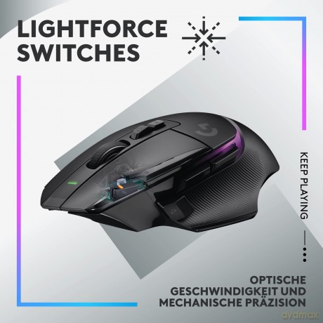 Mysz bezprzewodowa G502 X Plus 910-006162, czarna