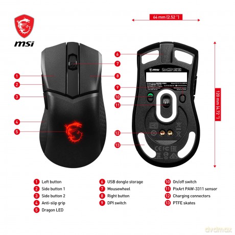 Mysz bezprzewodowa GM31 Clutch Lightweight