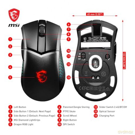 Mysz bezprzewodowa GM51 Clutch Lightweight