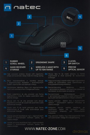 Mysz bezprzewodowa Jay 2 1600 DPI Czarna