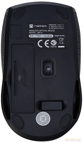 Mysz bezprzewodowa Jay 2 1600 DPI Czarna