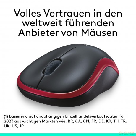 Mysz bezprzewodowa M185 910-002240 Red