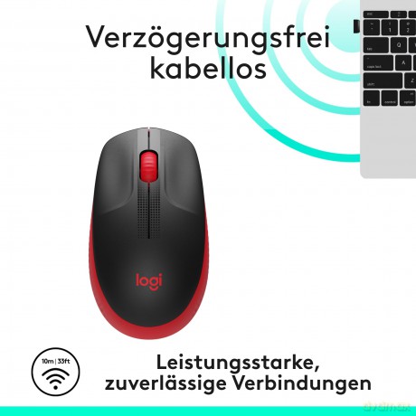 Mysz bezprzewodowa M190 Red 910-005908