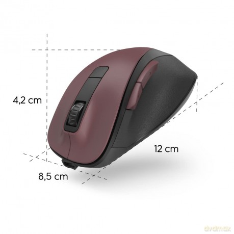 Mysz bezprzewodowa MW-500 V2 Bordowa