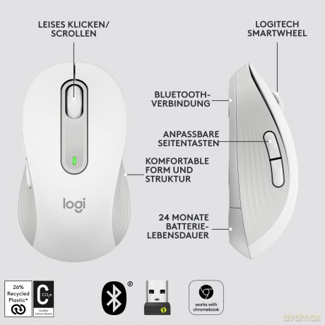 Mysz bezprzewodowa Signature M650 L białawy