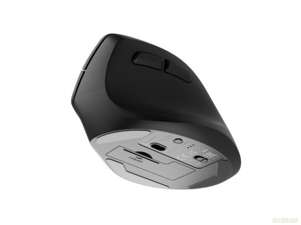 Mysz bezprzewodowa wertykalna Crake 2 2400 DPI Bluetooth 5.2 + 2.4GHz Czarna