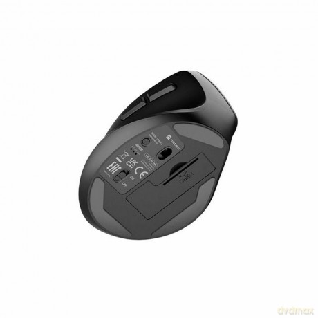 Mysz bezprzewodowa wertykalna Crake 2 2400 DPI Bluetooth 5.2 + 2.4GHz dla leworęcznych Czarna