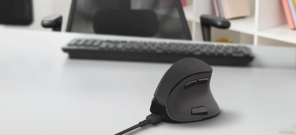 Mysz bezprzewodowa wertykalna Euphonie 2400 DPI Czarna