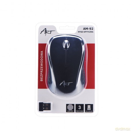 Mysz bezprzewodowo-optyczna USB AM-92A czarna