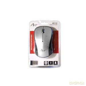 Mysz bezprzewodowo-optyczna USB AM-92B srebrna
