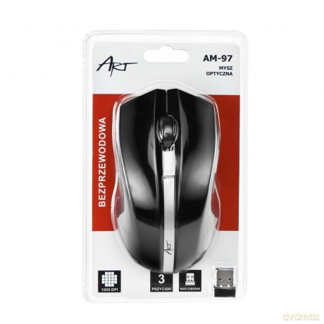 Mysz bezprzewodowo-optyczna USB AM-97A czarna