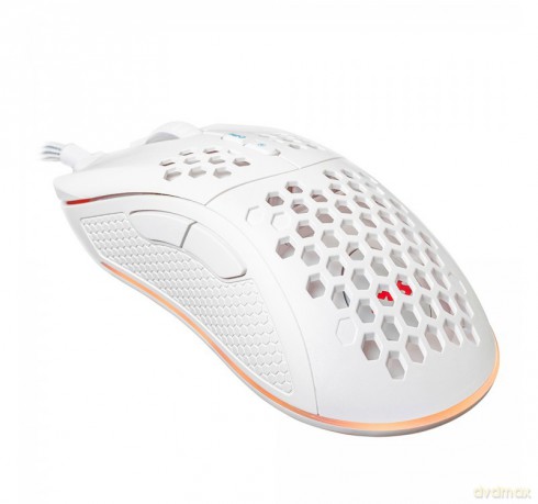 Mysz gamingowa bezprzewodowa Nemesis M700 akumulator 8000 DPI 7P RGB LED programowalne przyciski biała