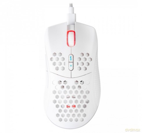 Mysz gamingowa bezprzewodowa Nemesis M700 akumulator 8000 DPI 7P RGB LED programowalne przyciski biała