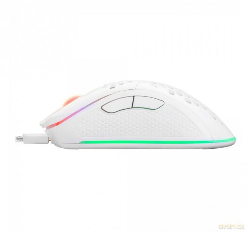 Mysz gamingowa bezprzewodowa Nemesis M700 akumulator 8000 DPI 7P RGB LED programowalne przyciski biała