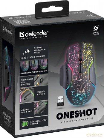 Mysz gamingowa bezprzewodowa OneShot GM-067 3200 DPI 7P