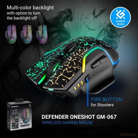 Mysz gamingowa bezprzewodowa OneShot GM-067 3200 DPI 7P