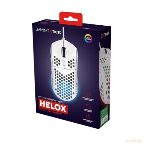 Mysz gamingowa lekka biała GXT928W HELOX