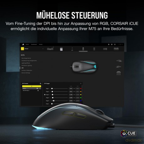 Mysz gamingowa M75 Lightweight Black RGB