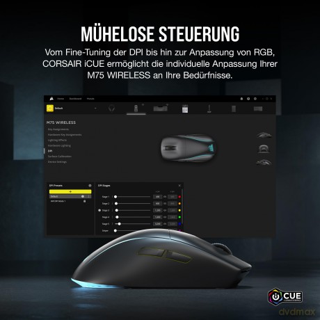 Mysz gamingowa M75 Wireless Black RGB