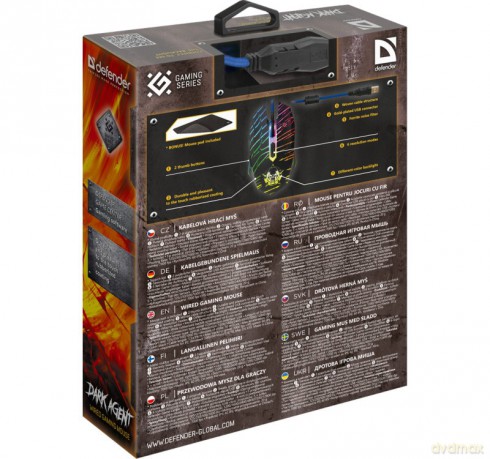 Mysz gamingowa przewodowa DARK AGENT GM-590L 12800 dpi 6P