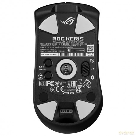 Mysz gamingowa ROG Keris Wireless 36000 DPI/RF/BT/Black