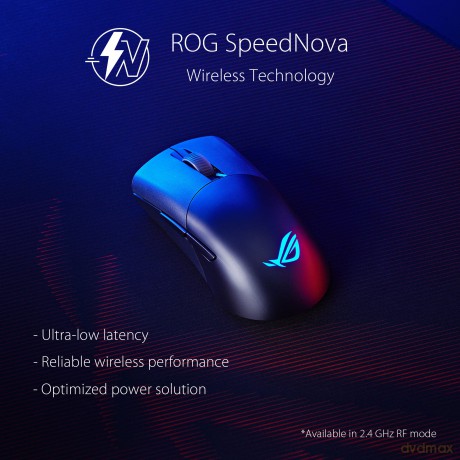 Mysz gamingowa ROG Keris Wireless 36000 DPI/RF/BT/Black
