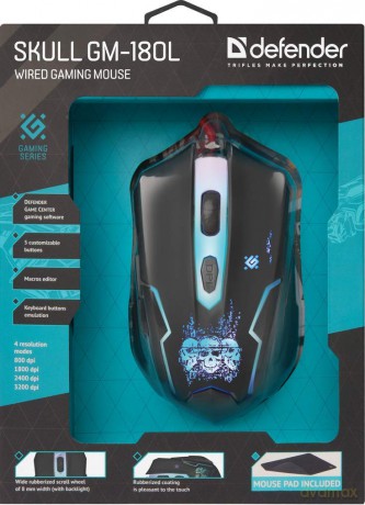 Mysz GM-180L Skull Optic 3200dpi 6P
