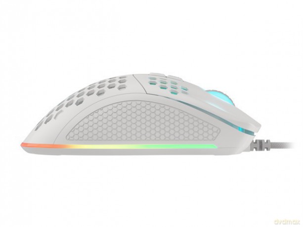 Mysz Krypton 555 8000DPI podświetlenie RGB Biała