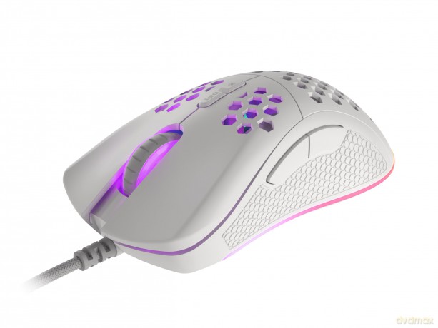 Mysz Krypton 555 8000DPI podświetlenie RGB Biała