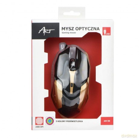 Mysz optyczna dla graczy 2400DPI USB AM-98