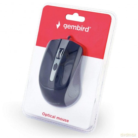 Mysz optyczna USB szaro-czarna