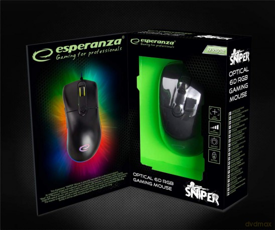 Mysz przewodowa dla graczy 6d opt. usb mx502 spiner