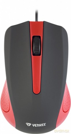 Mysz przewodowa USB 3 przyciski, gumowana powierzchnia
