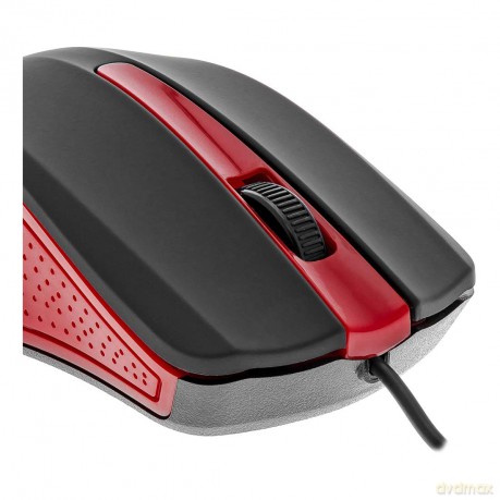 Mysz przewodowa USB 3 przyciski, gumowana powierzchnia